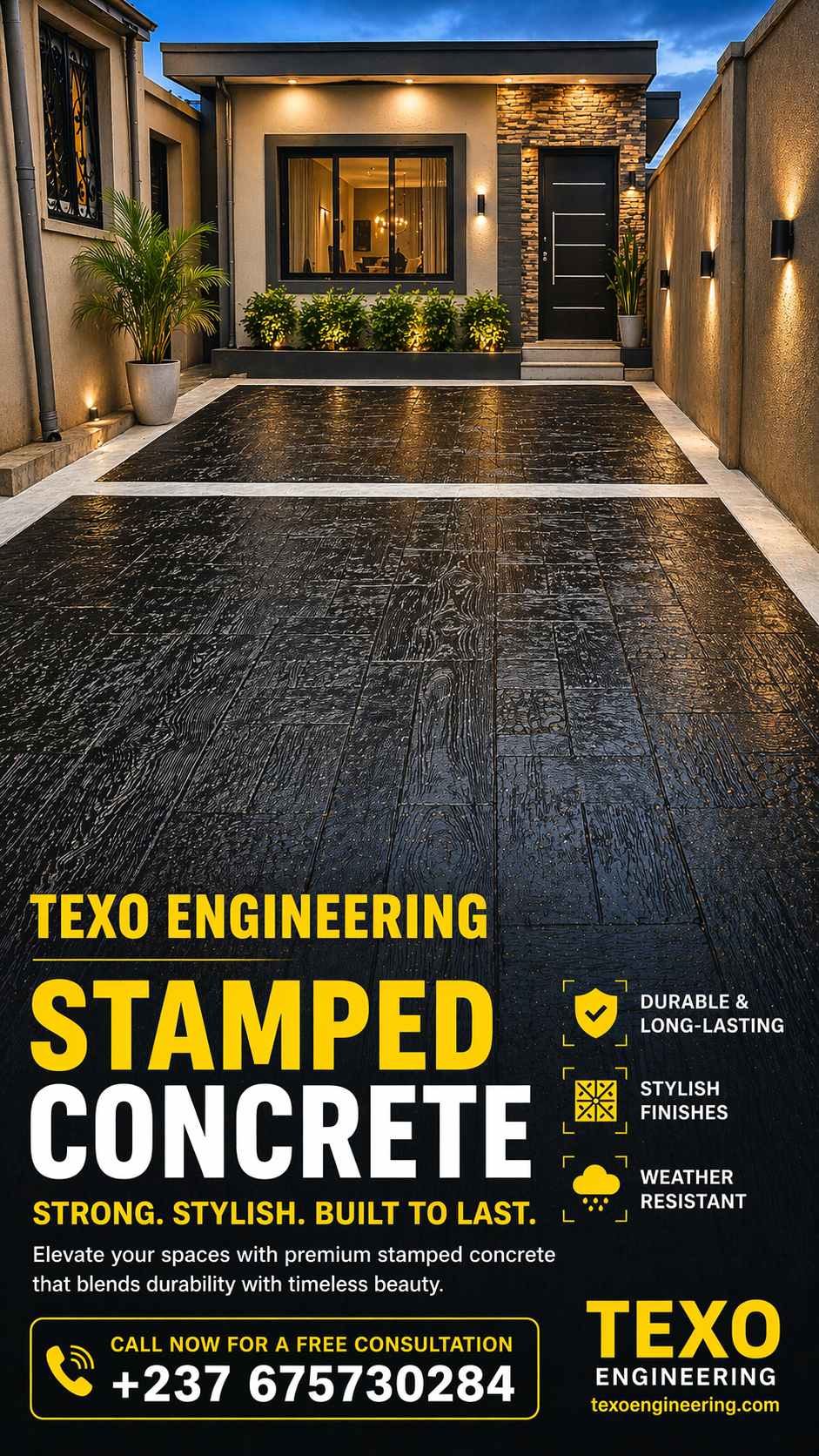stamped concrete flooring